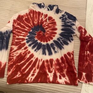 Old Navy gender neutral size L, red white and blue tie dye hoodie